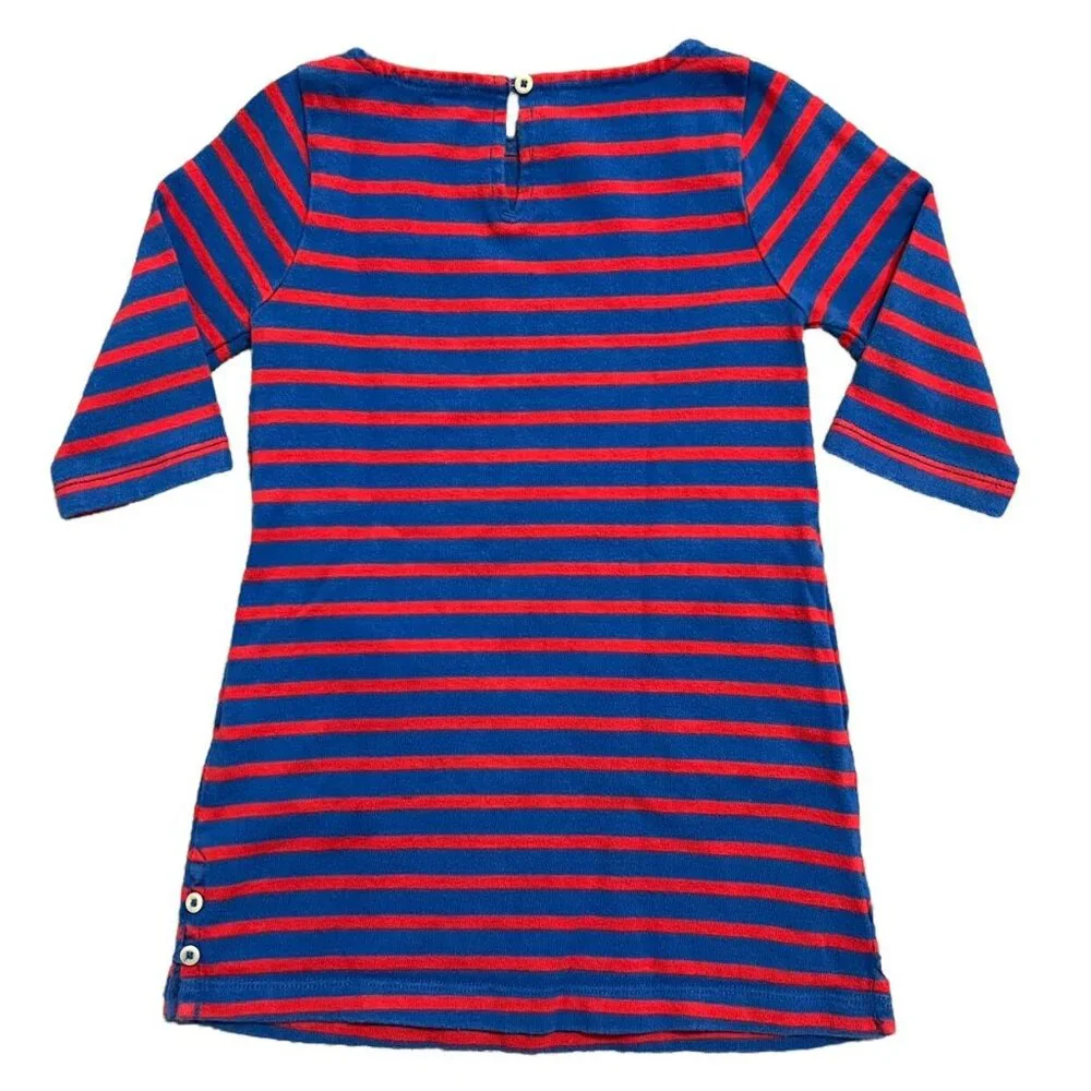 Crewcuts 3Y Blue & Red Striped Dress